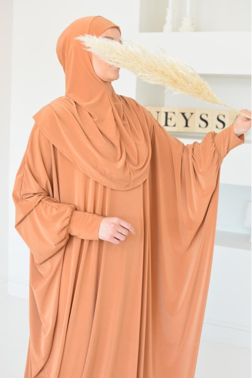 Robe de prière ample tenue de prière hijab intégré facile à enfiler