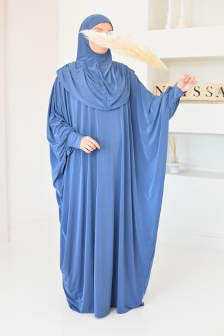 Robe de prière ample tenue de prière hijab intégré facile à enfiler