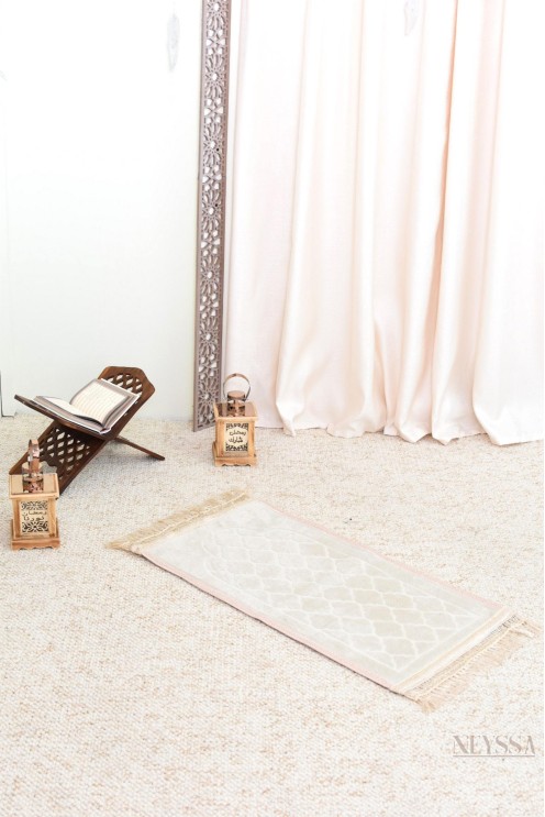 Tapis de prière enfant velours épais pour accomplissement de la salat