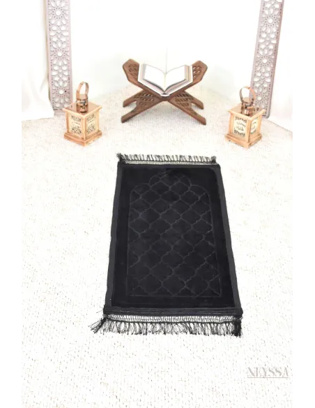 Tapis de prière enfant velours épais pour accomplissement de la salat
