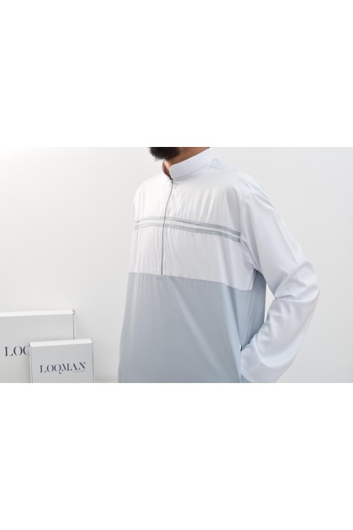 Qamis manches longues homme de luxe avec détails brodés .