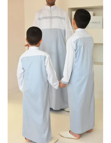 Qamis manches longues homme de luxe avec détails brodés .