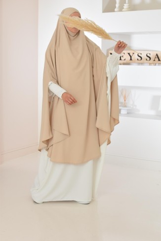 Long khimar 2 fentes en soie de Médine femme musulmane voilée. Parfait pour le quotidien. 2