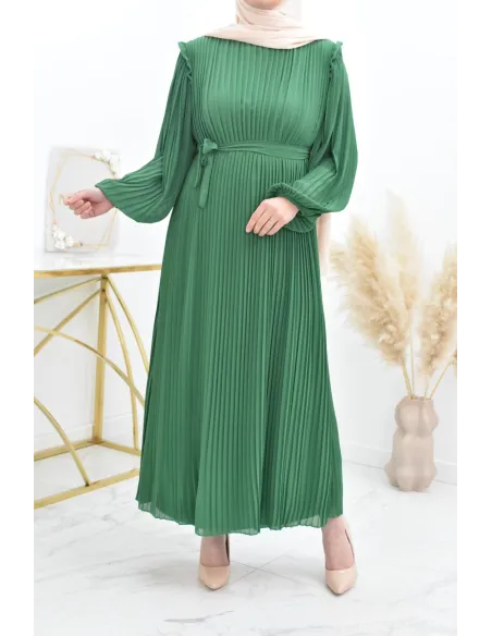 Longue Robe fluide modest fashion évasée pour femme musulmane