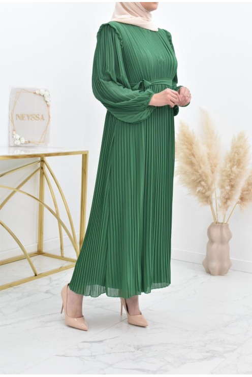 Longue Robe fluide modest fashion évasée pour femme musulmane