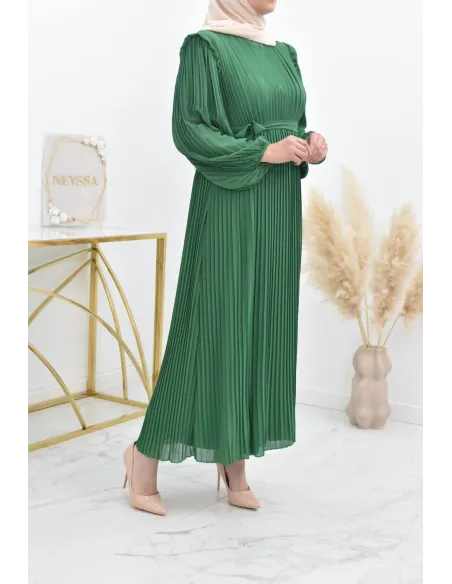 Longue Robe fluide modest fashion évasée pour femme musulmane