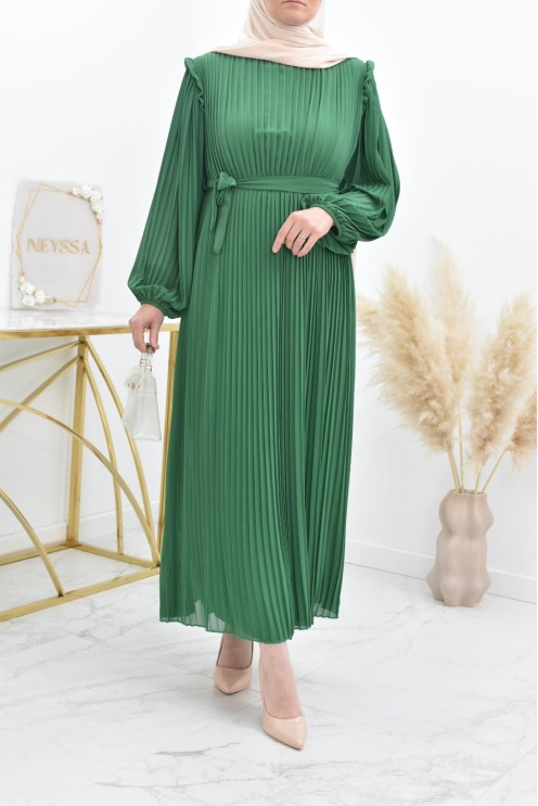 Longue Robe fluide modest fashion évasée pour femme musulmane