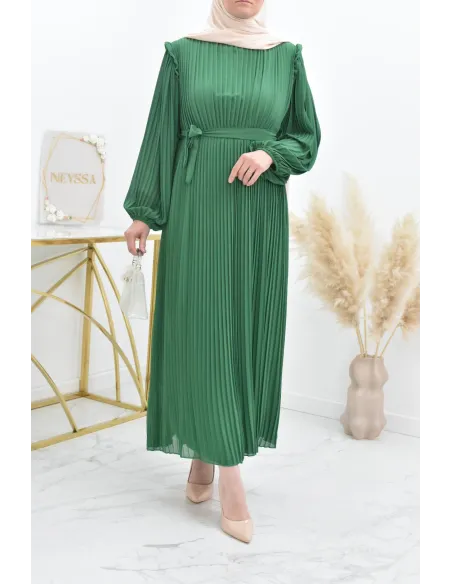 Longue Robe fluide modest fashion évasée pour femme musulmane