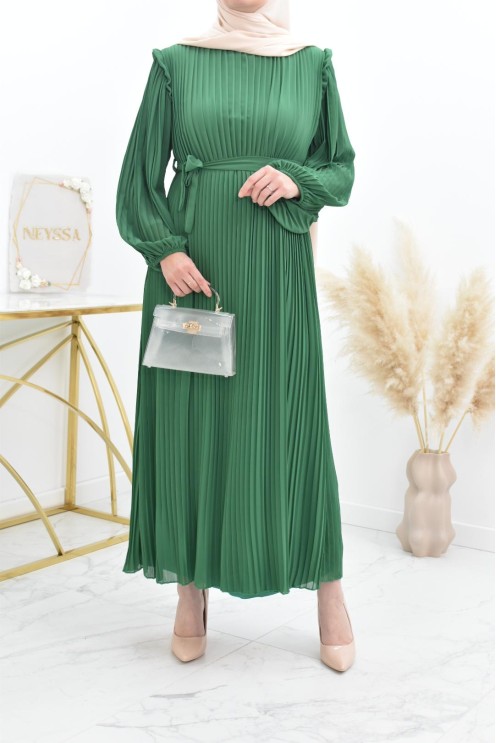 Longue Robe fluide modest fashion évasée pour femme musulmane