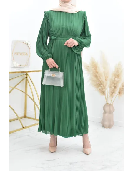 Longue Robe fluide modest fashion évasée pour femme musulmane