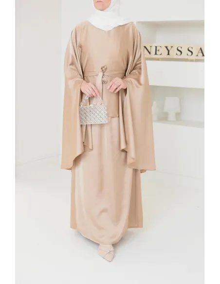 Ensemble papillon 2 pièces tunique papillon avec jupe style jilbab parfait pour femme voilée