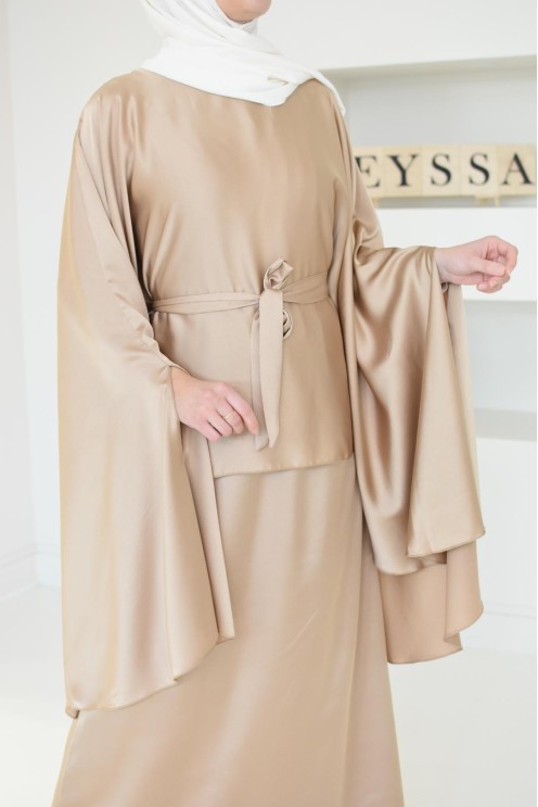 Ensemble papillon 2 pièces tunique papillon avec jupe style jilbab parfait pour femme voilée