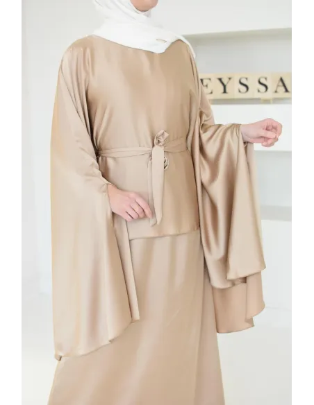 Ensemble papillon 2 pièces tunique papillon avec jupe style jilbab parfait pour femme voilée