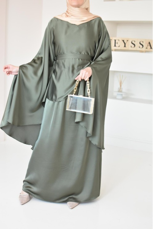 Ensemble papillon 2 pièces tunique papillon avec jupe style jilbab parfait pour femme voilée