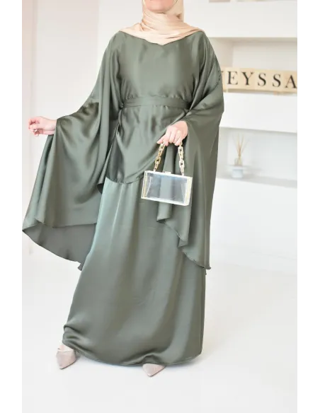 Ensemble papillon 2 pièces tunique papillon avec jupe style jilbab parfait pour femme voilée