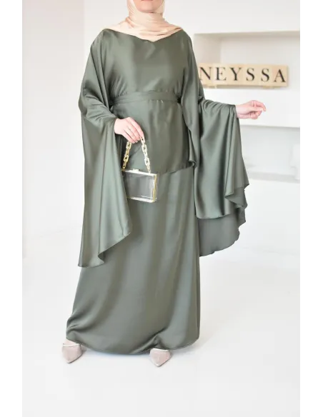 Ensemble papillon 2 pièces tunique papillon avec jupe style jilbab parfait pour femme voilée