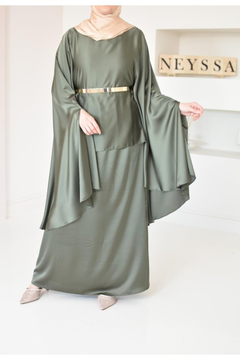 Ensemble papillon 2 pièces tunique papillon avec jupe style jilbab parfait pour femme voilée