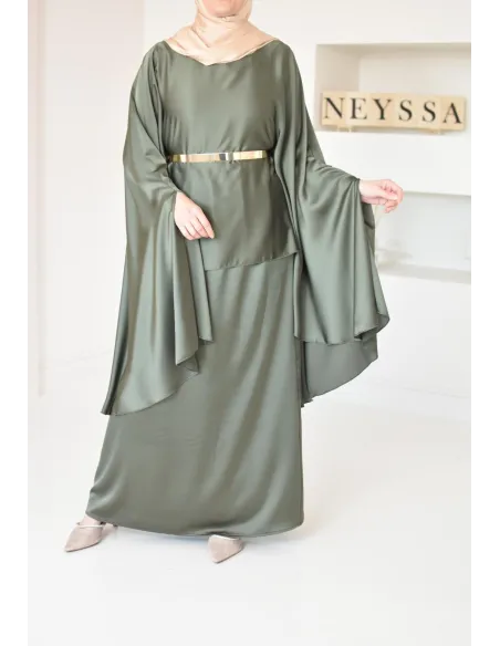 Ensemble papillon 2 pièces tunique papillon avec jupe style jilbab parfait pour femme voilée
