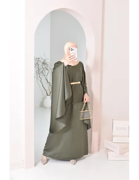 Ensemble papillon 2 pièces tunique papillon avec jupe style jilbab parfait pour femme voilée