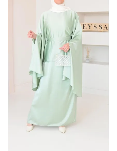 Ensemble papillon 2 pièces tunique papillon avec jupe style jilbab parfait pour femme voilée