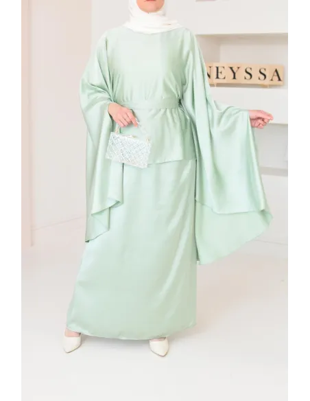 Ensemble papillon 2 pièces tunique papillon avec jupe style jilbab parfait pour femme voilée