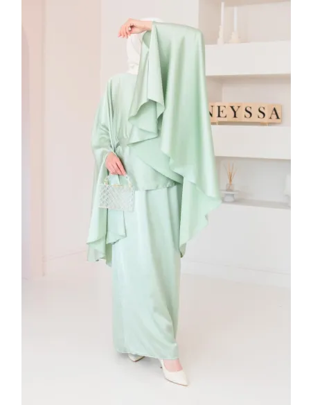 Ensemble papillon 2 pièces tunique papillon avec jupe style jilbab parfait pour femme voilée