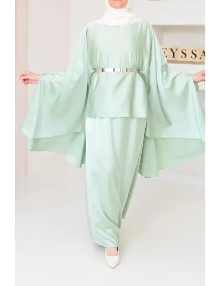Ensemble papillon 2 pièces tunique papillon avec jupe style jilbab parfait pour femme voilée
