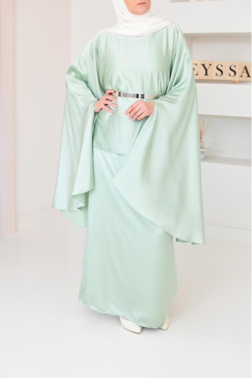 Ensemble papillon 2 pièces tunique papillon avec jupe style jilbab parfait pour femme voilée