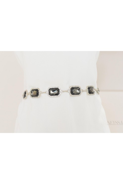 Ceinture pour caftan et robe à strass, avec chaîne ajustable, moderne et tendance