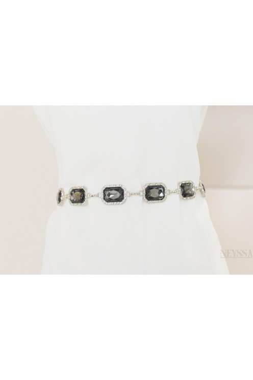 Ceinture pour caftan et robe à strass, avec chaîne ajustable, moderne et tendance