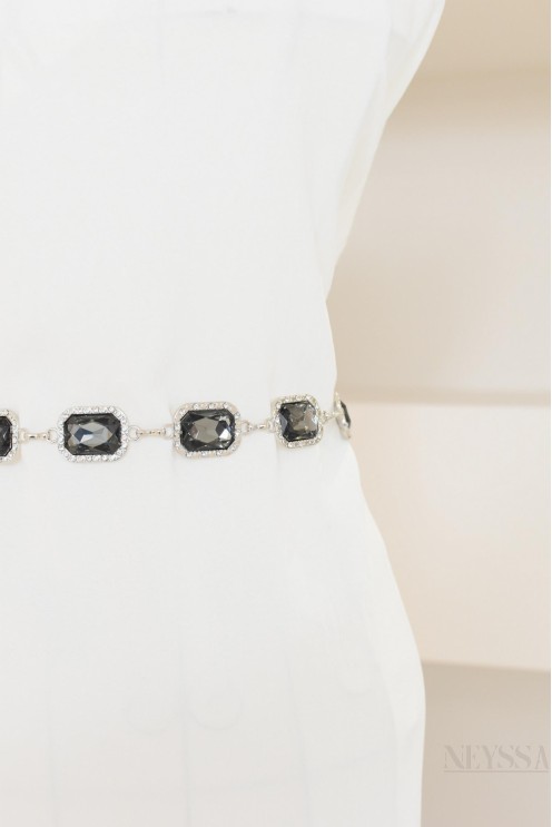 Ceinture pour caftan et robe à strass, avec chaîne ajustable, moderne et tendance