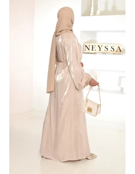 Longue mastour organza lumineuse coupe évasée pour femme voilée