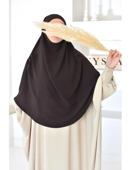 Long khimar rond fluide en jazz pas cher pour femme musulmane
