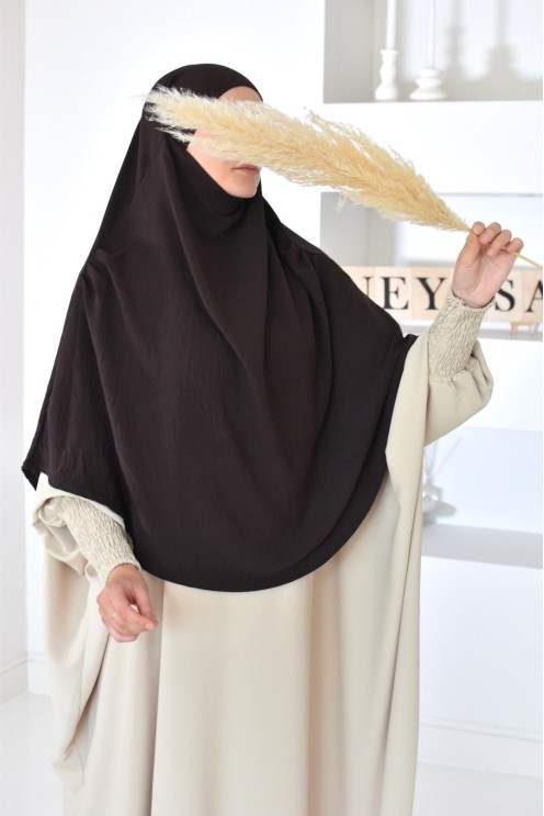 Long khimar rond fluide en jazz pas cher pour femme musulmane