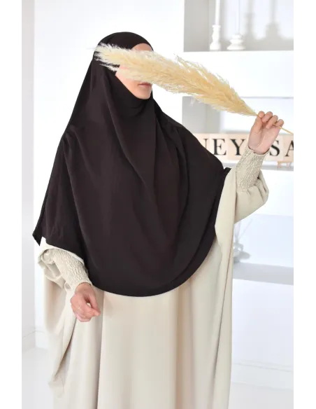 Long khimar rond fluide en jazz pas cher pour femme musulmane