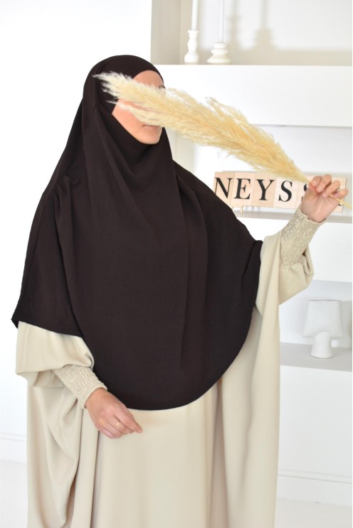 Long khimar rond fluide en jazz pas cher pour femme musulmane