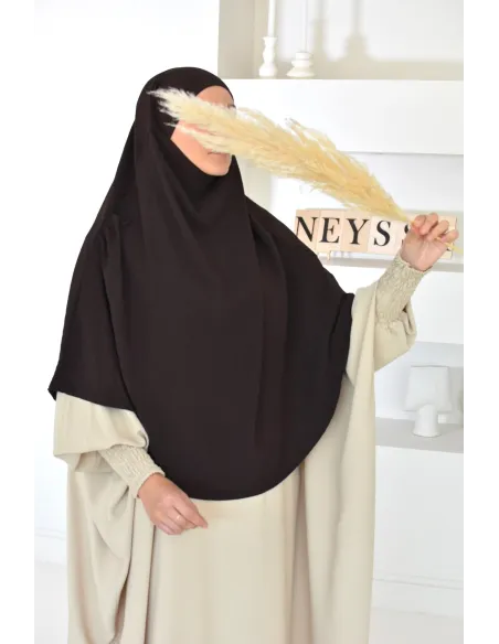 Long khimar rond fluide en jazz pas cher pour femme musulmane