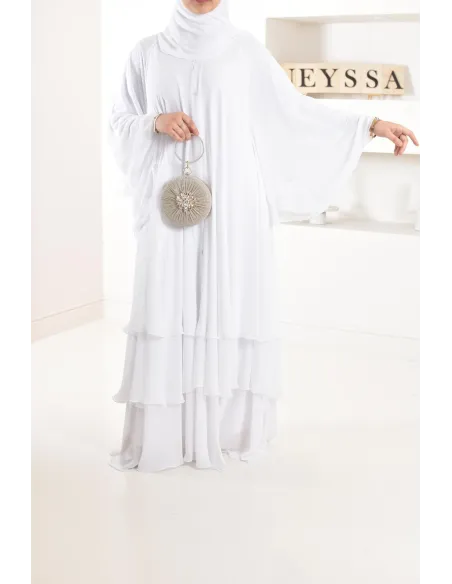 Abaya Frau Dubai Rüsche sehr ausgestellt perfekt für Party Eid el fitr