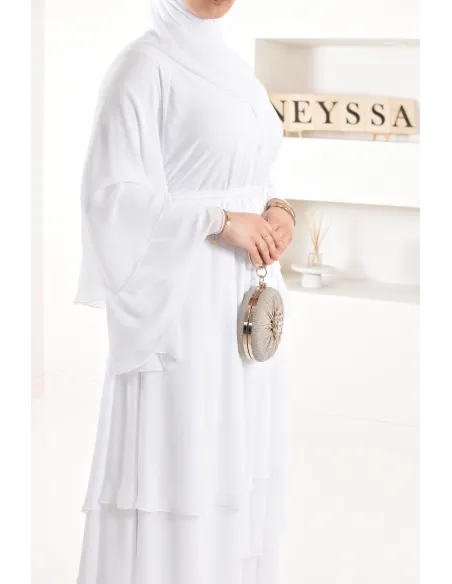 Abaya Frau Dubai Rüsche sehr ausgestellt perfekt für Party Eid el fitr