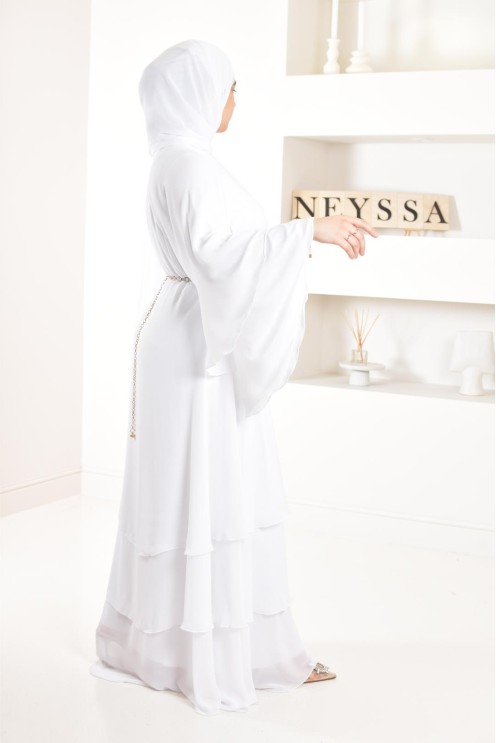 Abaya Frau Dubai Rüsche sehr ausgestellt perfekt für Party Eid el fitr