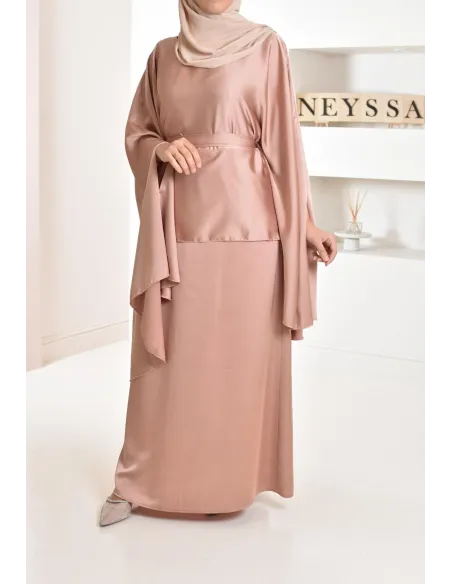 Ensemble papillon 2 pièces tunique papillon avec jupe style jilbab parfait pour femme voilée