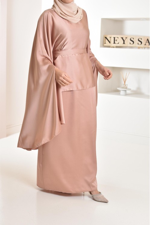 Ensemble papillon 2 pièces tunique papillon avec jupe style jilbab parfait pour femme voilée