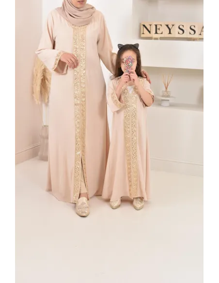 Robe Abaya style marocain pour mère et fille parfait pour l'Aïd