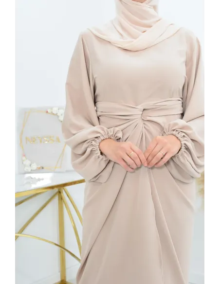 Abaya set with mastour apron for Muslim women