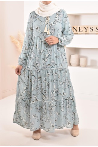 Boubou coton femme robe longue ample motifs géométriques chic été élégant