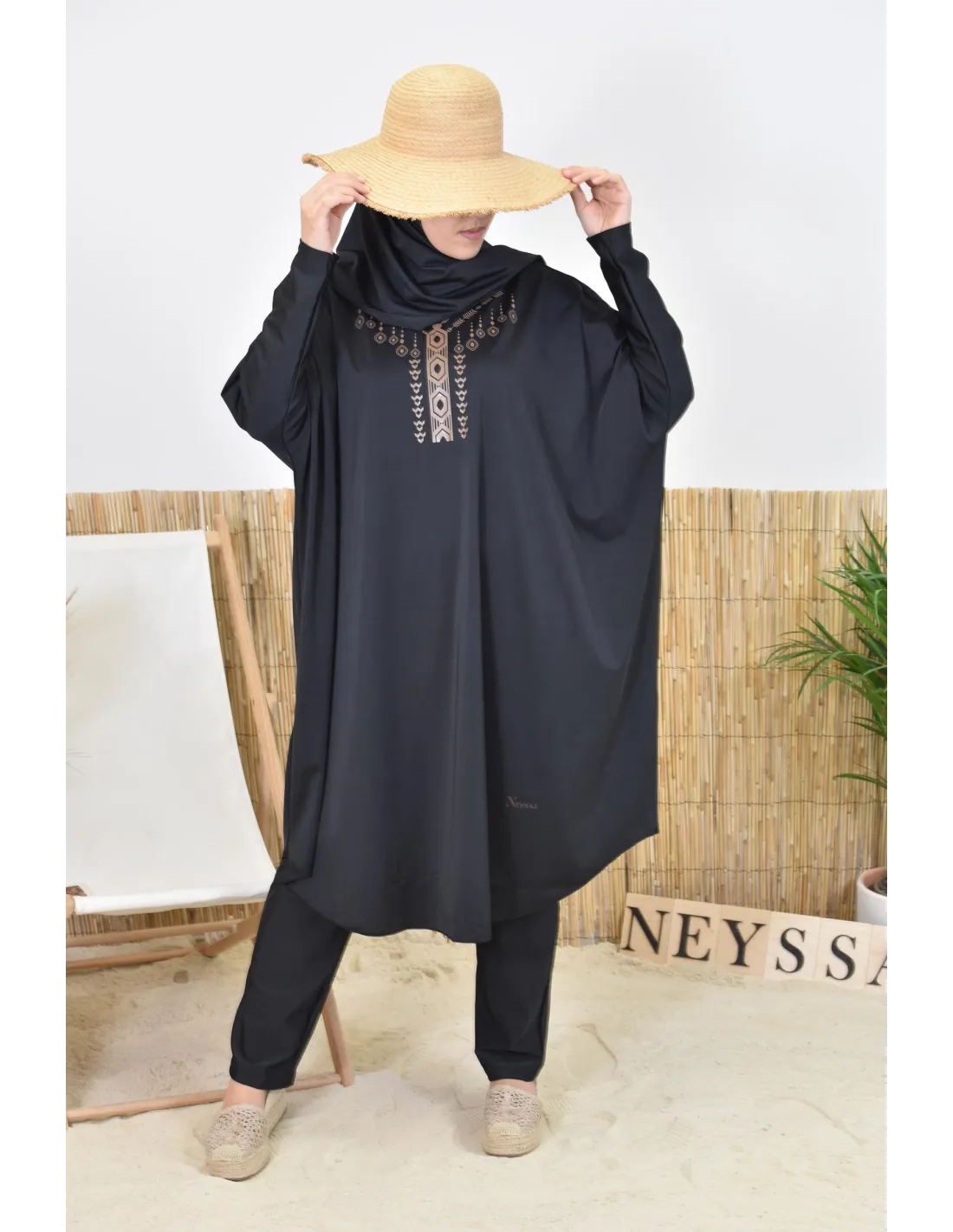 Burkini Hijab Modeste Pour Femmes Et Filles - Maillot Intégral Protection UV - Polyamide/Élasthanne - Pour Plage, Piscine, Surf