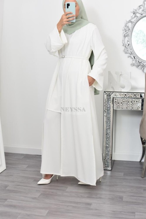 Ensemble kimono et pantalon modest fashion pas cher femme musulmane