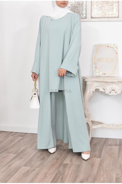 Ensemble kimono et pantalon modest fashion pas cher femme musulmane