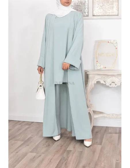 Ensemble kimono et pantalon modest fashion pas cher femme musulmane