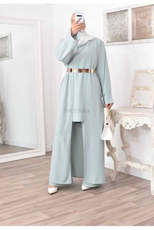 Ensemble kimono et pantalon modest fashion pas cher femme musulmane
